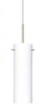  1BT-493007-LED-SN - Besa Copa LED Pendant Opal Matte Satin Nickel 1x9W LED