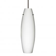  1JC-412707-LED-BR - Besa Suzi 18 Pendant Opal Matte Bronze 1x11W LED