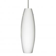  1JC-412707-LED-SN - Besa Suzi 18 Pendant Opal Matte Satin Nickel 1x11W LED