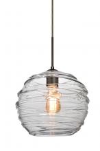  1JC-462761-EDIL-BR - Besa Wave 10 Pendant Bronze Clear 1x8W LED Filament