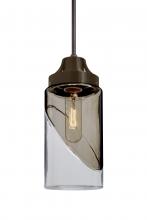  1JC-BLINKSM-BR - Besa, Blink Cord Pendant, Trans. Smoke/Clear, Bronze Finish, 1x60W Medium Base