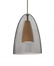  1JC-DANOSMMD-LED-BR - Besa, Dano Cord Pendant, Smoke/Medium, Bronze Finish, 1x9W LED