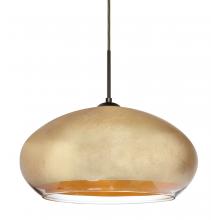  1JT-4345GF-LED-BR - Besa Brio 14 Pendant Bronze Gold Foil 1x9W LED