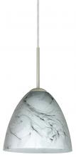  1JT-4470MG-LED-SN - Besa Vila LED Pendant Marble Grigio Satin Nickel 1x9W LED