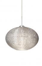  1JT-4912GL-SN - Besa Pendant Pape 10 Satin Nickel Glitter 1x75W Medium Base