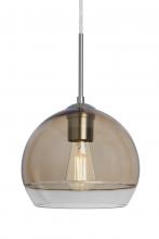  1JT-ALLY8SM-EDIL-SN - Besa, Ally 8 Cord Pendant, Smoke/Clear, Satin Nickel Finish, 1x5W LED Filament