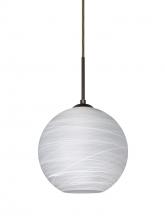  1JT-COCO860-BR - Besa Coco 8 Pendant, Cocoon, Bronze Finish, 1x60W Medium Base