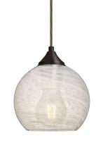  1JT-JILLYCL-EDIL-BR - Besa, Jilly Cord Pendant, Vapor Clear, Bronze Finish, 1x5W LED Filament