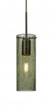  1JT-JUNI10MS-BR - Besa, Juni 10 Cord Pendant, Moss Bubble, Bronze, 1x60W Medium Base