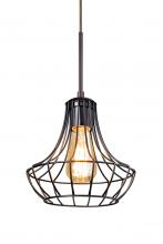  1JT-SPEZ07-EDIL-BR - Besa Pendant Spezza 7 Bronze 1x8W LED Filament