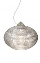  1KX-4913GL-LED-SN - Besa Pape 12 Pendant 1Kx Glitter Satin Nickel 1x9W LED