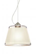  1KX-PIC9WH-LED-SN - Besa Pica 9 Pendant 1Kx White Sand Satin Nickel 1x9W LED