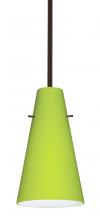  1TT-412435-BR - Besa Cierro Stem Pendant Bronze Chartreuse 1x100W Medium Base