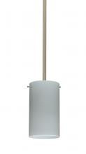  1TT-4404KR-MED-SN - Besa Stem Stilo 7 Pendant Satin Nickel Chalk 1x40W B10 Med