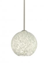  1TT-COCO819-SN - Besa Coco 8 Stem Pendant, Carrera, Satin Nickel Finish, 1x60W Medium Base