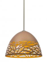  1TT-KIEVCP-SN - Besa Kiev Stem Pendant, Copper, Satin Nickel Finish, 1x60W Medium Base