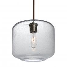  1TT-NILES10CL-BR-L - Besa Niles 10 Pendant, Clear Bubble, Bronze Finish, 1x60W Medium Base T10, 15Ft. Cord