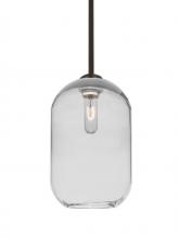  1TT-OMEGA12CL-BR - Besa, Omega 12 Stem Pendant,Clear, Bronze Finish, 1x60W Medium Base