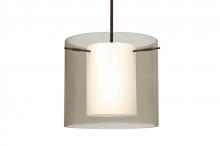  1TT-S18407-LED-BR - Besa Pendant Pahu 12 Bronze Transparent Smoke 1x11W LED