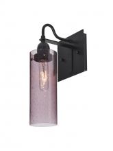  1WG-JUNI10PL-BK - Besa Juni 10 Wall, Plum Bubble, Black Finish, 1x60W Medium Base