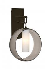  1WP-PLATOSM-BR - Besa, Plato Wall Pendant, Smoke/Opal, Bronze Finish, 1x60W Medium Base