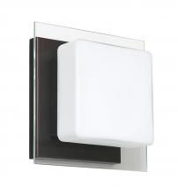  1WS-773539-BR - Besa Wall Alex Bronze Opal/Clear 1x50W G9