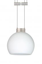  1XA-565807-SN - Besa Pendant Palla 5 Satin Nickel Opal Matte 1x50W Halogen