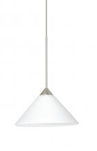  1XC-117607-SN - Besa Pendant Kona Satin Nickel White 1x50W Halogen