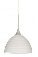 Besa Lighting 1XC-4679KR-SN - Besa Pendant Brella Satin Nickel Chalk 1x50W Halogen