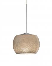 Besa Lighting 1XC-KENOSM-LED-SN - Besa, Keno Cord Pendant, Smoke Sand, Satin Nickel Finish, 1x3W LED