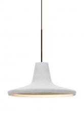  1XC-MODUSWH-LED-BR - Besa Modus Cord Pendant, White, Bronze Finish, 1x9W LED