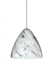  1XT-1779MG-SN - Besa Pendant Mia Satin Nickel Marble Grigio 1x50W Halogen