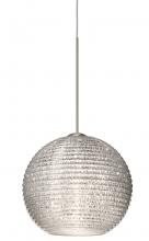  1XT-4615GL-LED-SN - Besa Pendant Kristall 6 Satin Nickel Glitter 1x5W LED