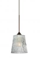 Besa Lighting 1XT-512500-LED-BR - Besa Pendant Nico 4 Bronze Clear Stone 1x5W LED