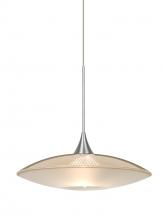 Besa Lighting 1XT-6294GD-LED-SN - Besa Pendant Spazio Satin Nickel Gold/Frost 1x5W LED