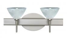  2SW-174352-LED-SN - Besa Wall Domi Satin Nickel Marble 2x5W LED