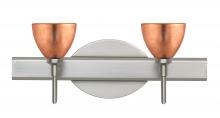  2SW-1758CF-LED-SN - Besa Divi Wall 2SW Copper Foil Satin Nickel 2x5W LED