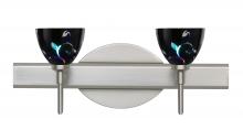  2SW-1858VB-LED-SN - Besa Divi Wall 2SW Black Dicro Vine Satin Nickel 2x5W LED