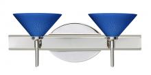  2SW-282484-LED-CR - Besa Wall Kona Chrome Blue Starpoint 2x5W LED