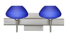  2SW-541087-LED-SN-SQ - Besa Wall With SQ Canopy Peri Satin Nickel Blue Matte 2x5W LED