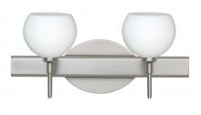  2SW-565807-LED-SN - Besa Wall Palla 5 Satin Nickel Opal Matte 2x5W LED