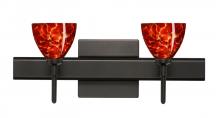  2SW-185841-LED-BR-SQ - Besa Divi Wall With SQ Canopy 2SW Garnet Bronze 2x5W LED