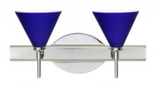  2SW-5121CM-LED-CR - Besa Wall Kani Chrome Cobalt Blue Matte 2x5W LED