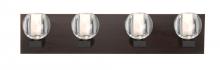  4WF-BOCACL-LED-BR - Besa, Boca Vanity, Clear, Bronze Finish, 4x5W LED