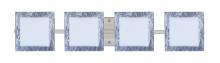  4WS-7735SF-LED-SN - Besa Wall Alex Satin Nickel Opal/Silver Foil 4x5W LED