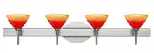 Besa Lighting 4SW-1743SL-LED-SN - Besa Wall Domi Satin Nickel Solare 4x5W LED