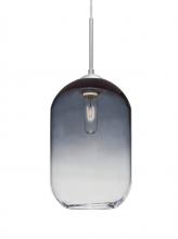  J-OMEGA12ST-SN - Besa, Omega 12 Cord Pendant For Multiport Canopies,Steel/Clear, Satin Nickel Finish,