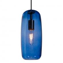  J-PINOT13BL-BK-L - Besa, Pinot 13 Cord Pendant for Mulitport Canopy, Blue Bubble, Black FInish 1x60W Inc