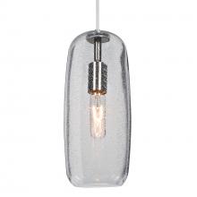  J-PINOT13CL-SN-L - Besa, Pinot 13 Cord Pendant for Mulitport Canopy, Clear Bubble, Satin Nickel FInish 1