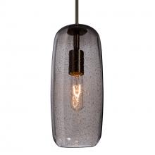  J-PINOT13SM-BR-L - Besa, Pinot 13 Cord Pendant for Mulitport Canopy, Smoke Bubble, Bronze FInish 1x60W I